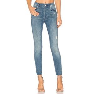 Mother the stunner ankle gray jeans